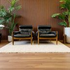 Set Van 2 Vintage Zweedse Fauteuils /eenzitten Eric Merthen thumbnail 2