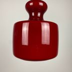 Cherry Red Glass Pendant Light By Peill And Putzler 1960 thumbnail 4