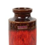 Rode Fat Lava Vaas Scheurich West Germany Keramiek 203-26 thumbnail 4