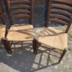 Knopstoelen Donker Eiken Set Van 4 thumbnail 7