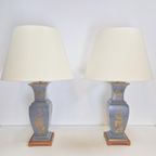 Set 2 Vintage Tafellamp Tin Messing ’60 Mid Century Japandi thumbnail 3