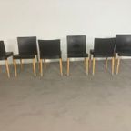 24 X Sintesi Stapelbare Kunstof Met Houten Poten Stoelen Italiaans Design thumbnail 2