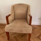 Chesterfield Club Chair Beige - Originele Vintage thumbnail 3