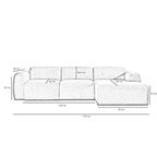 Nieuwe Vierpersoons-bank Chaise Longue thumbnail 7