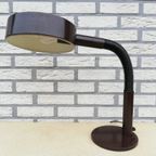 Vintage Grote Bruine Bureaulamp thumbnail 3