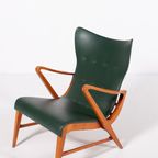 Architectural Swedish Mid-century Modern Armchairs By Axel Larsson, 1950’s thumbnail 7