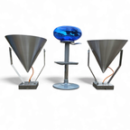 A Pair Of Modern / Aluminum / Large / Conical / Industrial Style Lamps / Designed For Ceiling Or thumbnail 15