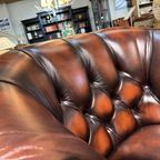 Engelse Springvale Chesterfield Tub Fauteuil Roodbruin In Nieuwstaat thumbnail 4