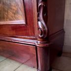 Uitneembare Antiek Mahonie Kast Met Planken En Lades, 188 Cm Hoog thumbnail 8