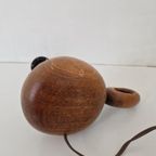 Scandinavische Houten Blaker Tafel Lamp Tramp Art. thumbnail 5