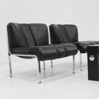 Vintage Design Salontafel Chrome En Glas 1970S Space Age thumbnail 2