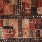 Large Vintage Banjara Patchwork Tapestry, India, Wall Carpet thumbnail 11
