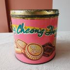 Vintage Chinees Koekjesblik Roze Goud thumbnail 8