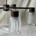 Tijdloze Mid Century Modern Vintage Hanglamp Met 5 Kristalachtige Kapjes, Reliving thumbnail 8