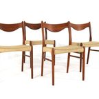 Set 4 Glyngore Arne Wahl Iversen Gs61 Stoelen Vintage Deens 'naerem' thumbnail 14