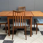 Teak Extendable Dining Table 1960S thumbnail 3