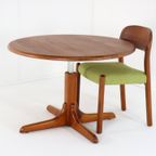 Salling Stolefabrik Deense Ronde Eettafel Salontafel In Hoogte Verstelbaar Vintage thumbnail 14