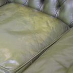 Stijlvolle, Engelse Groene Rund Lederen Ruime 2.5 Zits Chesterfield Bank thumbnail 12