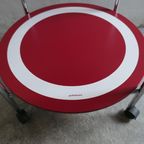 Vintage Puhlmann Trolley Bijzettafel Rood Wit Chroom thumbnail 6