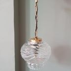 Mooie Franse Hanglamp In Een Prachtige 'Bubble Design' En Met Ketting Met Messing Delen. thumbnail 3