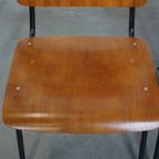 Set Van 10 Vintage Jaren ’60 Dutch Design Marko School/kantine/eetkamerstoelen Met Armleuningen thumbnail 10