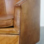 Unieke, Tijdloze Vintage Schapenleren Art Deco Design Fauteuil Van Bart Van Bekhoven thumbnail 14