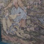 Antieke Italiaanse Gobelin In Houten Lijst thumbnail 5