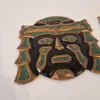 2 Vintage Wand Maskers Zuid Amerikaans thumbnail 3