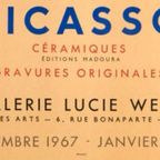 Limited Edition Originele Poster Picasso Uit 1967 | Galerie Lucie Weill thumbnail 5