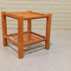 Vintage Houten Bijzettafel Nachtkastje Plantentafel thumbnail 3