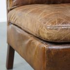 Karakteristieke En Zeer Comfortabele Rundleren Fauteuil/lounge Chair Met Een Uniek Design thumbnail 9