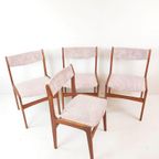 8 Vintage Deense Erik Buch Stoelen | Nieuw Gestoffeerd Roze thumbnail 15