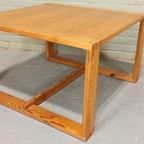 Vintage Design Grenen Salontafel, Vierkant thumbnail 3