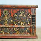 Folk Art Bruidskist, Circa 1850 thumbnail 12