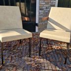 Mid-century Strakke Design Fauteuils In Originele Goede Staat thumbnail 8
