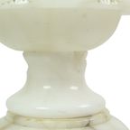 Vintage Verlichte Bijzettafel Zuil Pilaar Lamp Albast Natuursteen thumbnail 18