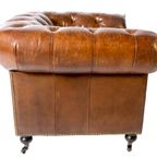 Vintage Chesterfield Club Fauteuil Cognac Leer thumbnail 8