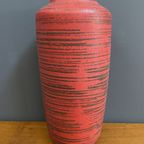 Large Ceramic Red Vase By Scheurich Germany Model 517-45 thumbnail 3