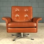 Vintage Lederen Draaifauteuil – Jaren 70 thumbnail 7