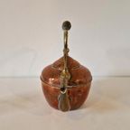 Antieke Ketel Rood En Geel Koper thumbnail 3