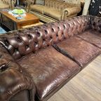 Waanzinnige Stoere Chesterfield Xl Bank Vintage Bruin thumbnail 8