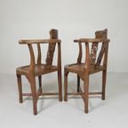 Set Van 2 Hoekstoelen In Teak, Jaren '80 thumbnail 10
