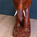 Antieke Grote Houten Olifant thumbnail 7