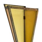 Art Deco - Marbled Like Glass Wall Sconce - Bronze Frame thumbnail 8