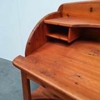 Brutalist Solid Pine Midcentury AWA Desk Vintage 70s thumbnail 11