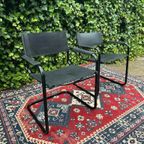 2X Zwarte Sledestoelen Mart Stam & Marcel Breuer 1980S thumbnail 5