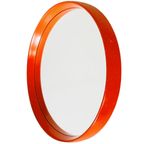 Mid-century Space Age Spiegel Oranje Hout O.w. Hack 1960’s thumbnail 2