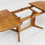 Vintage Glostrup Danish Oval Extendable Dining Table Solid Teak 1960s thumbnail 2