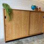 Vintage Mid-Century (Xl) Schoolkast,Schuifdeurkast,Dressoir thumbnail 11