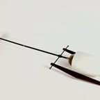 Mid Century - Atrr. Still Novo - Italië - Hanglamp - Opaline - Messing - Teak - 60'S thumbnail 5